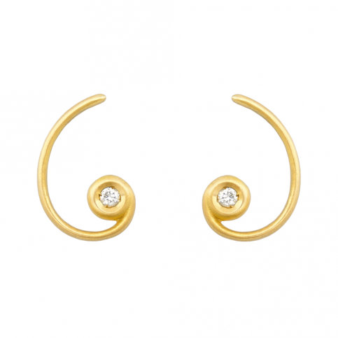 Golden Spiral Earrings