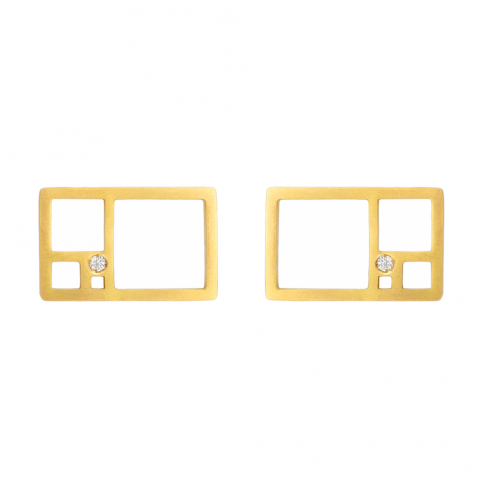 Golden Rectangle Earrings